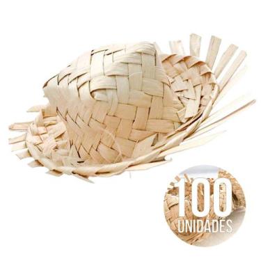 Imagem de Mini Chapéu de Palha Desfiado Festa Junina - 100 Unidades - Extra Fest