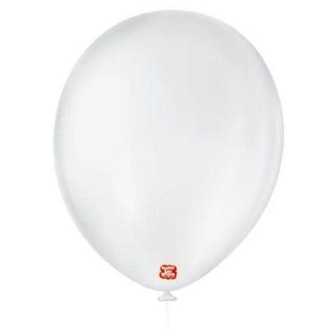 Imagem de Balao 5 liso redondo c/50 branco polar sao roque - são roque