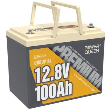 Imagem de Bateria LiFePO4 Power Queen 12V 100Ah 1280Wh com 100A BMS