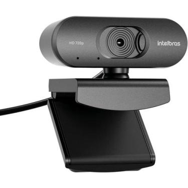 Imagem de Webcam Intelbras FullHD 1080P Com Microfone 30 FPS USB Preto