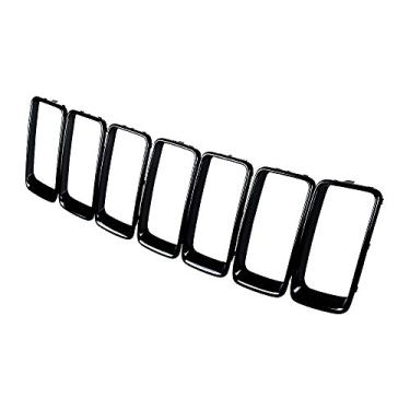 Imagem de Astra Depot Kit De Capas Para Grade Compatível Com Jeep Grand Cherokee 2014, 2015 E 2016, 7 Peças, Preto Brilhante