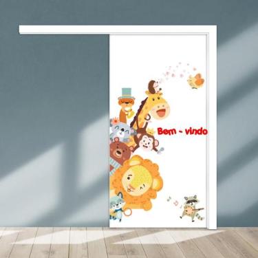 Imagem de Adesivo Para Porta Safari - Bem Vindo - Lojinha Da Luc Adesivos