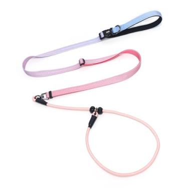 Imagem de QQPETS Coleira ajustável para cães, coleira de cintura sem as mãos para passear com o cachorro, guia de treinamento reflexiva com rotação de 360°, antiembaraço, comprimento de 1,2 a 2,1 m para todas