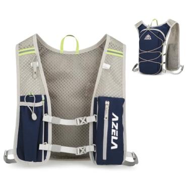 Imagem de JEELAD Mochila de hidratação para corrida, capacidade de 5L, para caminhadas, corrida, ciclismo, maratona, trilha (B-azul escuro (5L) - apenas colete, tamanho único)