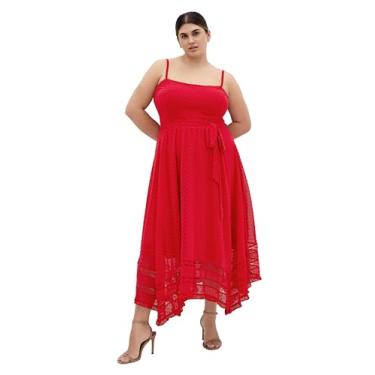 Imagem de City Chic Vestido feminino plus size - Flirty Nature, Vermelho, 54