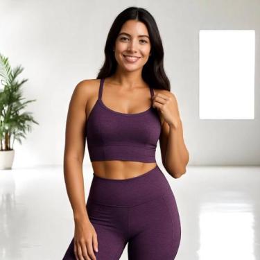 Imagem de Top Fitness Slim Sutiã Esportivo Academia Corrida Yoga Pilates ALÇA FI
