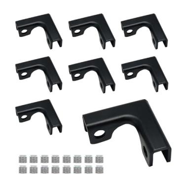 Imagem de 8 peças de clipes de retenção de vidro, grampos de fixação de vidro em forma de L MfhdgXAvs para portas de armário, tanque de peixes, aquário sem aro, painel de chuveiro (serve para vidro de 3 a 7 mm