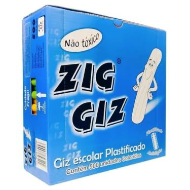 Imagem de Giz Lousa Colorido Para Quadro Negro Caixa C/ 500 Unidades