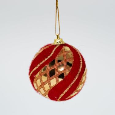 Imagem de Enfeite Natal Bola Vermelha Decorativa Arvore Natal 6cm 6pçs