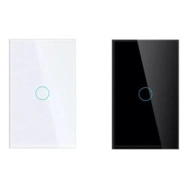 Imagem de INTERRUPTOR TOUCH PRETO1 TECLA, 10 AMP, TENSÃO DE 100 A 250V, TOQUE INTELIGENTE COM WI-FI, LUZ DA UE, FIO NEUTRO, TUYA SMART LIFE, TRABALHA COM ALEXA E GOOGLE HOME, KIT COM 03 UNIDADES.COD. 2