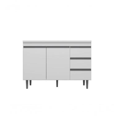 Imagem de Balcão Gabinete De Pia Andréia 120Cm Branco S/ Tampo