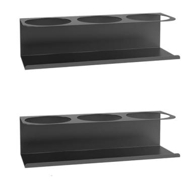 Imagem de Organizador de garrafa de água para Stanley 30 e 40 onças, 2 garrafas de banheira e organizador de suporte de copo de banheira na parede, acessórios de copo Stanley para Cozinha " (Preto)