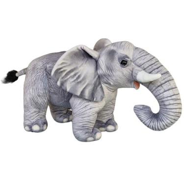 Imagem de Elefante de Pelúcia Realista Safari Decoração Nicho Savana - Fizzy
