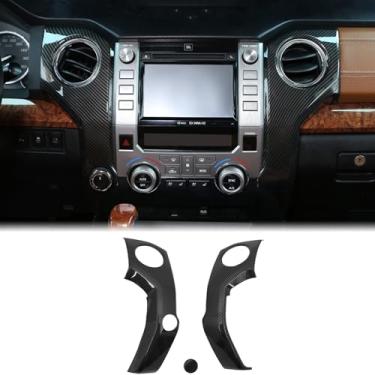 Imagem de Aunginsy Capa de acabamento de saída de ar do console central compatível com Toyota Tundra 2014-2021 painel de ar condicionado de carro moldura decorativa painel de ventilação A/C acessórios