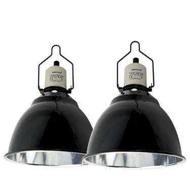 Imagem de waazoorep Luminária Para Répteis, Pacote Com 2 Unidades, De Cúpula Profunda 7,5 Polegadas, Abajur Lâmpada Calor Reflexão Óptica Terrário Dragões Barbudos, Tartarugas, Cobras E Lagartos