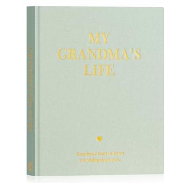 Imagem de Lanpn DiáRio de HistóRias da Avó, DiáRio Guiado da Avó Em Linho Com 260+ Perguntas, Livro de MemóRias para Preencher, Presente para Vovó, Dia das MãEs de AniversáRio Natal, Verde