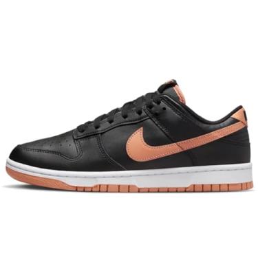 Imagem de Nike Tênis de basquete masculino Dunk Low retrô, Preto, preto, branco, marrom, âmbar, 42