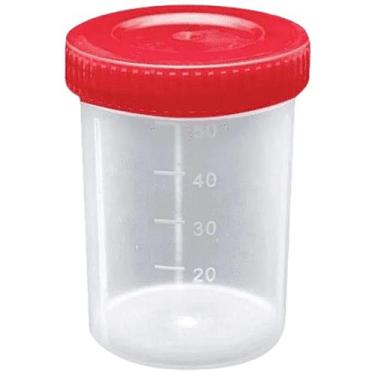 Imagem de Coletor de Urina/Fezes Cral Estéril 50ml com Tampa - unidade