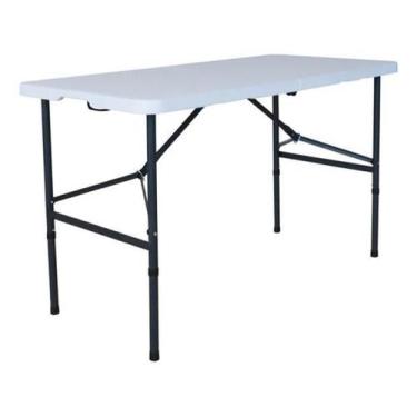 Imagem de Mesa De Plastico Branca Para Jardim 4 Lugares 124X60X74 Cm - Plicosa