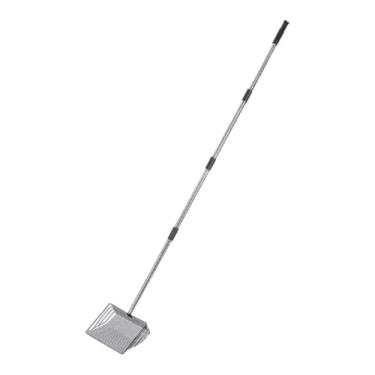 Imagem de Fenteer Cat Litter Scooper Kitty Metal Scooper Cabo estendido Ferramenta de limpeza de resíduos de animais de estimação Peneira, Preto