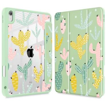 Imagem de Lepeoac Capa para iPad de 11 polegadas A16 2025 geração 11ª / iPad 11 polegadas 2022 10ª geração, porta-lápis embutido com capa à prova de choque, capa traseira transparente transparente, despertar