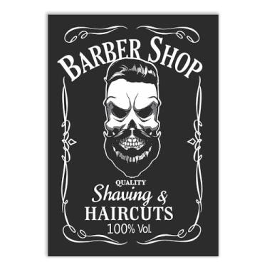 Imagem de Placa Decorativa Barbearia Barbeiro Whiskey Decoração Poster Quarto Sala