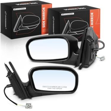 Imagem de A-Premium Par (2) espelhos retrovisores elétricos do lado do motorista e do passageiro - Compatível com Honda Civic 2002 2003 2004 2005 - Espelho retrovisor externo externo preto dobrável não aquecido