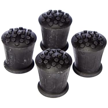Imagem de Merriway Pontas de bengala BH05582 (3/4") – preto, protetores de virola de borracha resistente, 19 mm, pacote com 4, 4 peças