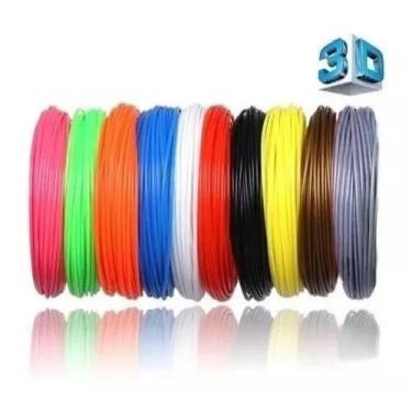 Imagem de Refil Filamento Pla Kit 10 Cores 50m Caneta 3d Impressora - colorido -