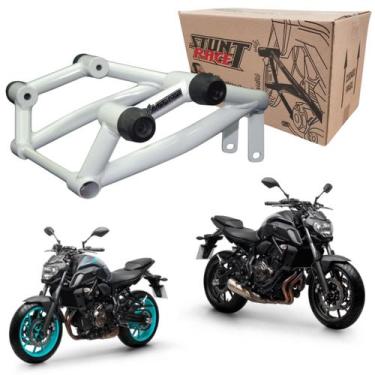 Imagem de Protetor Motor Carenagem Stunt Race Cage Mt07 Mt 07 Branco 2016 A 2025