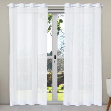 Imagem de Cortina Voil 4,00m x 2,50m Voal para Sala Quarto Janela Cozinha Aparta