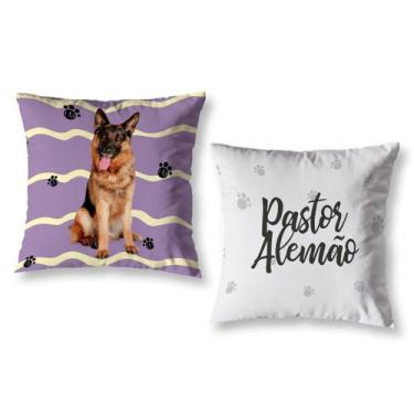 Imagem de Kit 2 Capa Almofada 40cm x 40cm Cachorro Pet Decorativas Dog Estampada