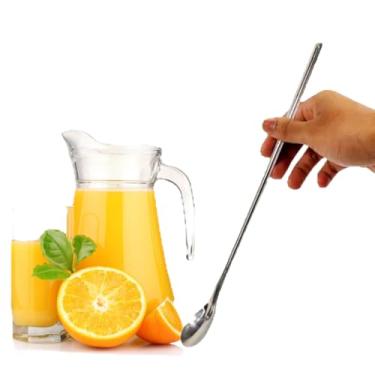 Imagem de Colher Bailarina para Suco e Drinks, 30cm, Aço Inox