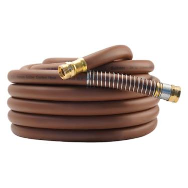 Imagem de Guitrees Mangueira de jardim 1,5 m x 3/10.2 cm, mangueira de borracha resistente, mangueira de água com trança de cinco camadas, acessórios macho para fêmea, explosão de 1000 psi, funcionamento de 300