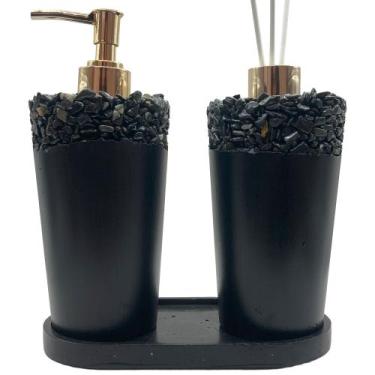 Imagem de Kit Lavabo Recepção Escritório Com Aromatizador E Saboneteira Liquida 