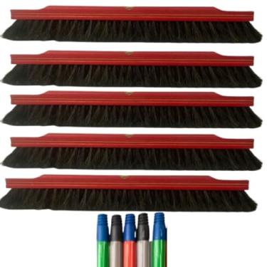 Imagem de 5 VASSOURAS PELO NATURAL 60CM COM CABO