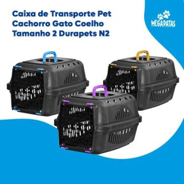 Imagem de Caixa de Transporte Pet Cachorro Gato Coelho Tamanho 2 Durapets N2, Am