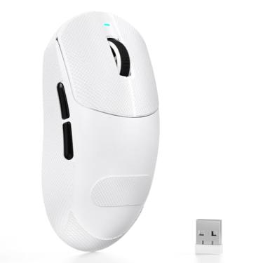 Imagem de ATTACK SHARK X8 SE Mouse Gamer Sem Fio Superleve 55g,BK52820 Tri-Mode BT/2.4G/Wired com Grip Tape,25000DPI,500mAh,Tamanho Grande,5 Botões Programáveis para Pc/Mac(Branco PRO)