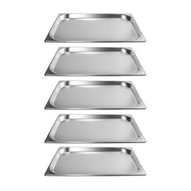 Imagem de Kit Cinco Cubas Gastronomica Padrão Gn 1/1 40mm Inox Weck
