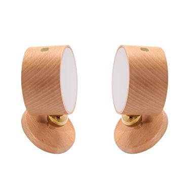 Imagem de Luzes de leitura de LED montadas na parede, arandela de parede sem fio com porta de carregamento USB, bateria recarregável, esfera magnética de rotação de 360°, controle de toque regulável, lâmpadas