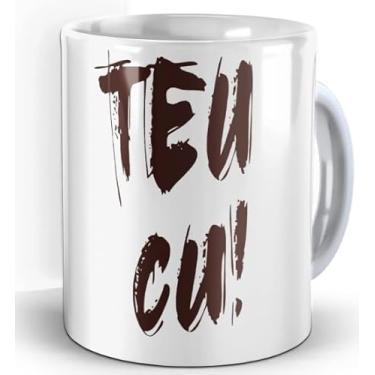 Imagem de Caneca Porcelana Personalizada 325ml Gatinho Engraçado Teu C*! Meme Geek Presente Divertido