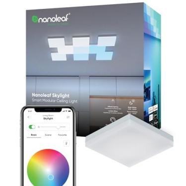 Imagem de Nanoleaf Luminária de teto inteligente, luzes de teto LED RGBCW compatíveis com Alexa, luminária de montagem embutida com mais de 16 m de cores e cenas dinâmicas, sincronização de música, 2700K-6500K