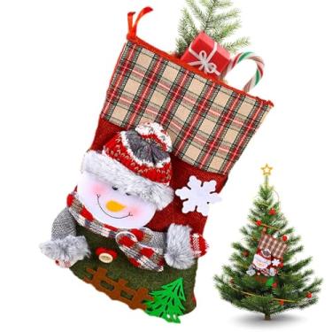 Imagem de Meia de de neve de rena de Papai Noel, meias de Natal em família - Meias de Natal Meias Fofas,Papai Noel, de neve, meias de decoração de casa de família de renas para meninas meninos árvore lareira fe