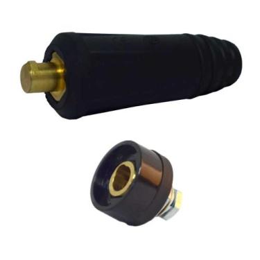 Imagem de Kit - 1 Conector Engate Rápido para Inversora de Solda 13mm Macho Para