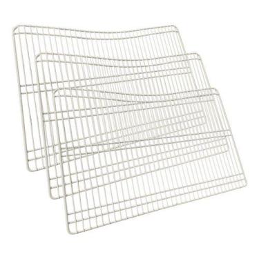 Imagem de Kit 3 Prateleiras Geladeira Electrolux Df35 77490706 Aramada - Karisfr