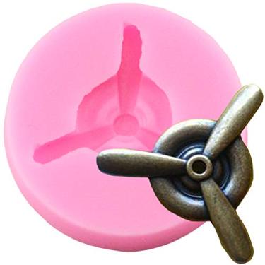 Imagem de Molde de silicone de hélice de avião para cubo de gelo faça você mesmo molde de fondant de sorvete feito à mão sobremesas de cristal enfeite de bolo decoração doce chocolate sabão molde de gelatina