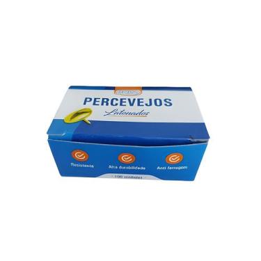 Imagem de Percevejo Brw latonado caixa com 100 percevejos