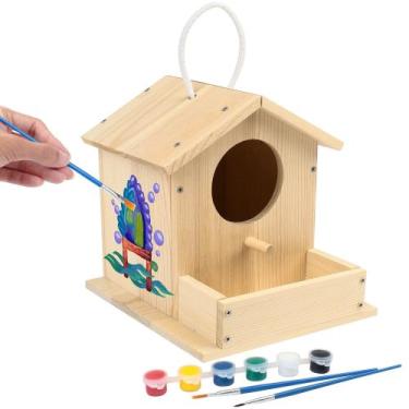 Imagem de Kit Birdhouse LotFancy DIY Wooden Birdhouse Kids 4+ Anos