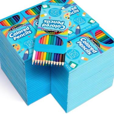 Imagem de Lápis de cor Jusmile 96, pacote para crianças, 152 unidades a granel -