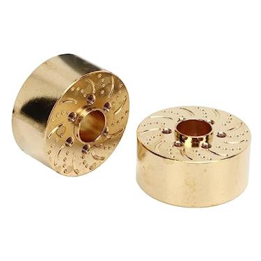 Imagem de Domary Pesos De Roda De Latão, Jantes Hex Hub Adaptador para 1.9 2.2in RC Crawler Carro, VP, Axial SCX10 Capra 1/10, Redcat GEN7 GEN8 (18,5 mm)